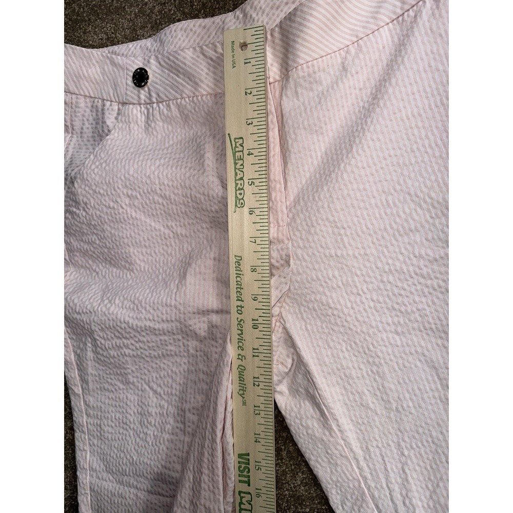 Anne Klein Women's  Capri Pants Size 6 - Seersucker Striped Cropped Leg‎ Detail - Picture 9 of 11